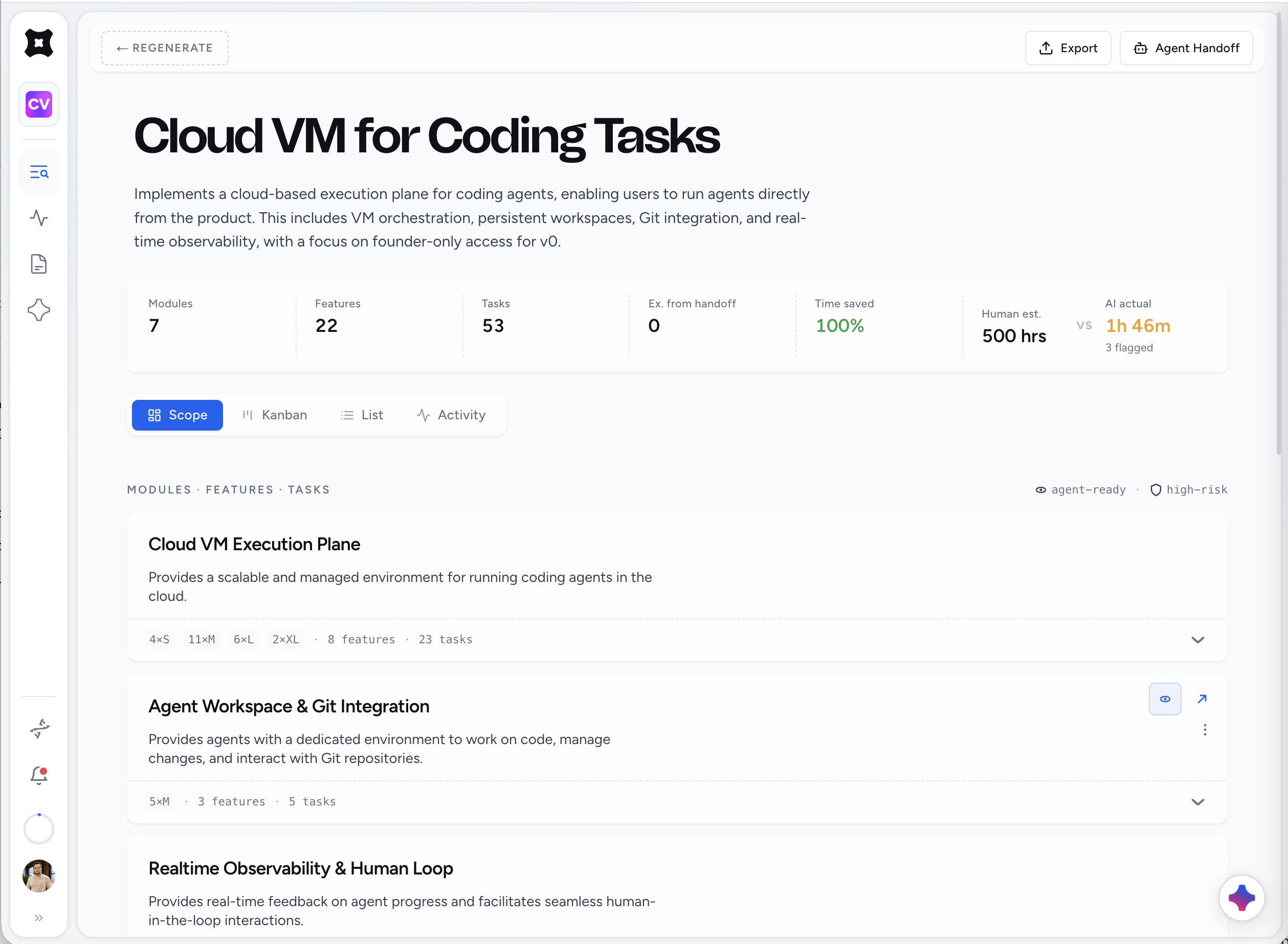 Modules, features, and tasks